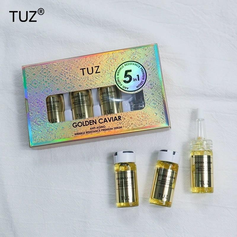 SERUM PREMIUM PARA LAS ARRUGAS PERSISTENTES CON EXTRACTO DE LEVADURA Y CAVIAR 5 EN 1 3X10ML TUZ