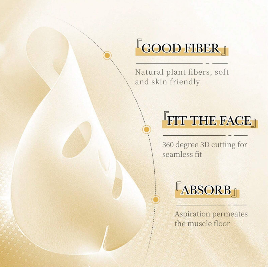 Mascarilla Facial de Oro 24K SAODER- 1 unidad