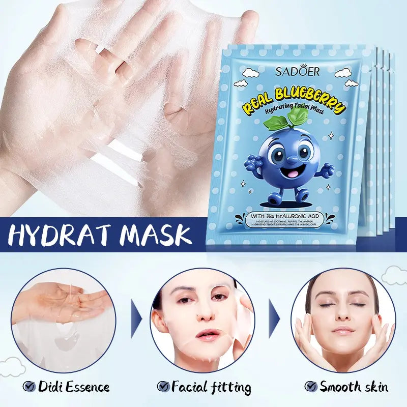 Mascarilla Facial Hidratante de Arándanos SADOER
