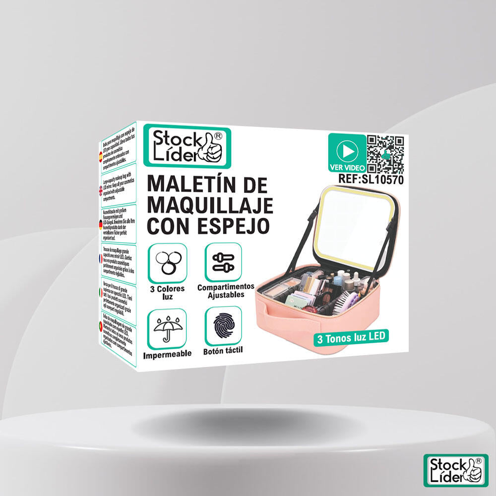 Maletín de maquillaje con espejo