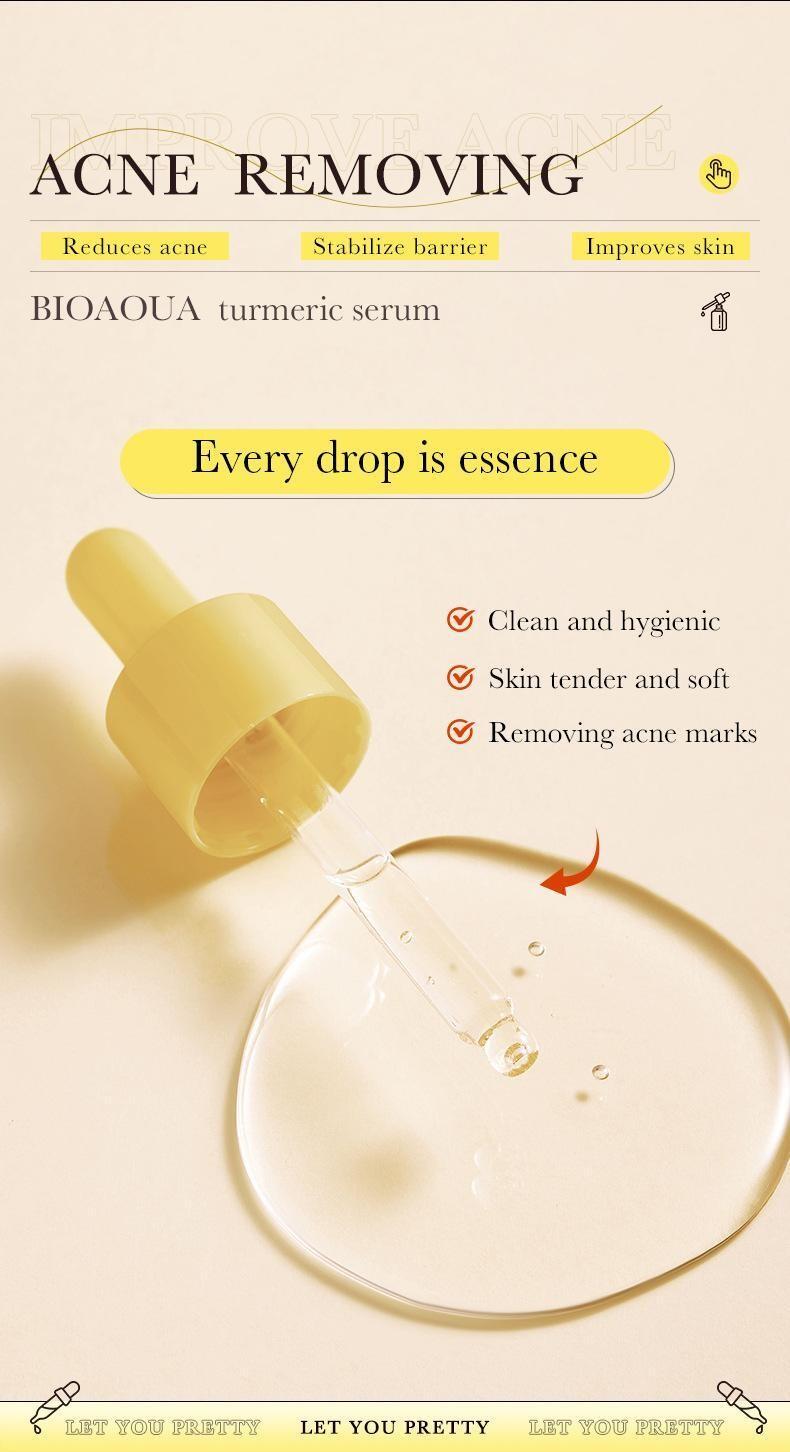 Sérum Facial de Cúrcuma y Ácido Hialurónico 30ml SADOER – Antioxidante, Hidratante y Anti-Inflamatorio Natural