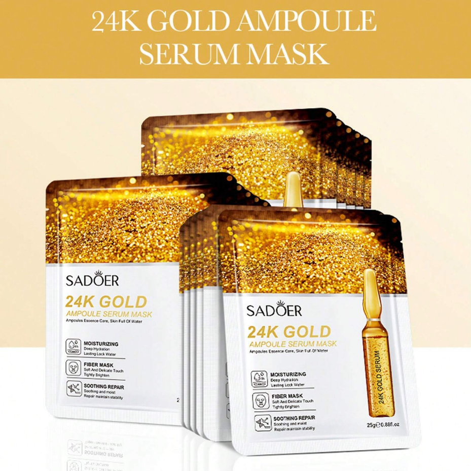 Mascarilla Facial de Oro 24K SAODER- 1 unidad